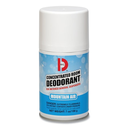 Big D Metered Concentrated Room Deodorant, Mountain Air Scent, 7 oz, PK12 046300